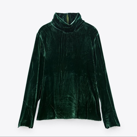 ZARA BNWT Velvet Top + Wide Leg Pants 2pc Coord Set - Picture 5 of 7